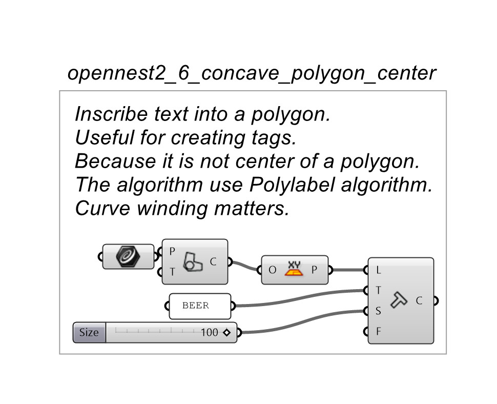 concave polygon center